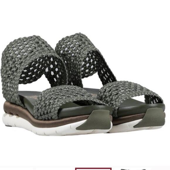 NEW SALVATORE FERRAGAMO Green Edam Braided Sandals - Picture 5 of 9